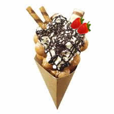 gauffre bubble glacée